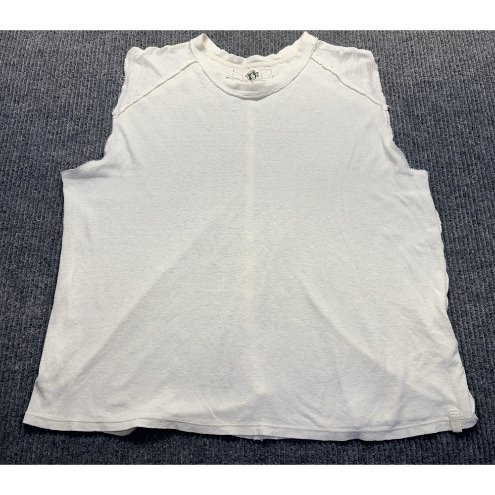 Free People We The Free Women's Medium White Linen Cotton Sleeveless Tank Top